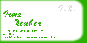 irma neuber business card